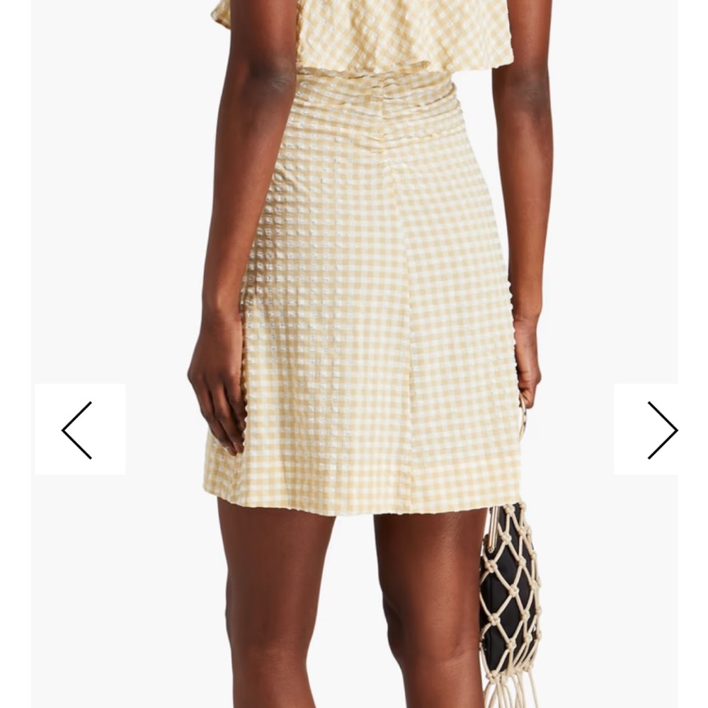NWOT Ganni gingham seersucker mini dress - Picture 6 of 9